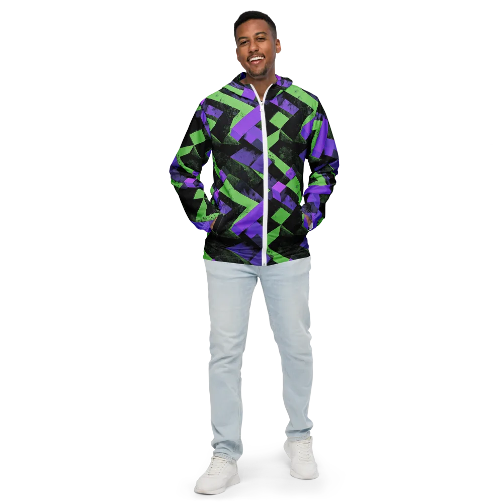 Electric Overlap on Men's Windbreaker — Front