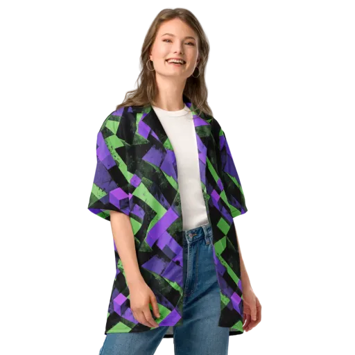 Electric Overlap on a Button Shirt