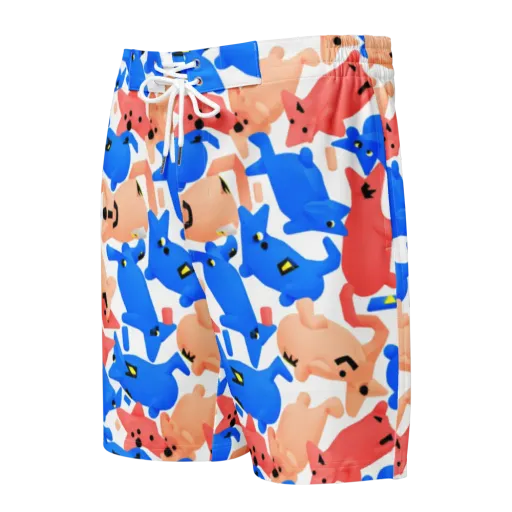 Blue Zoo Parade on a Men's Board Shorts