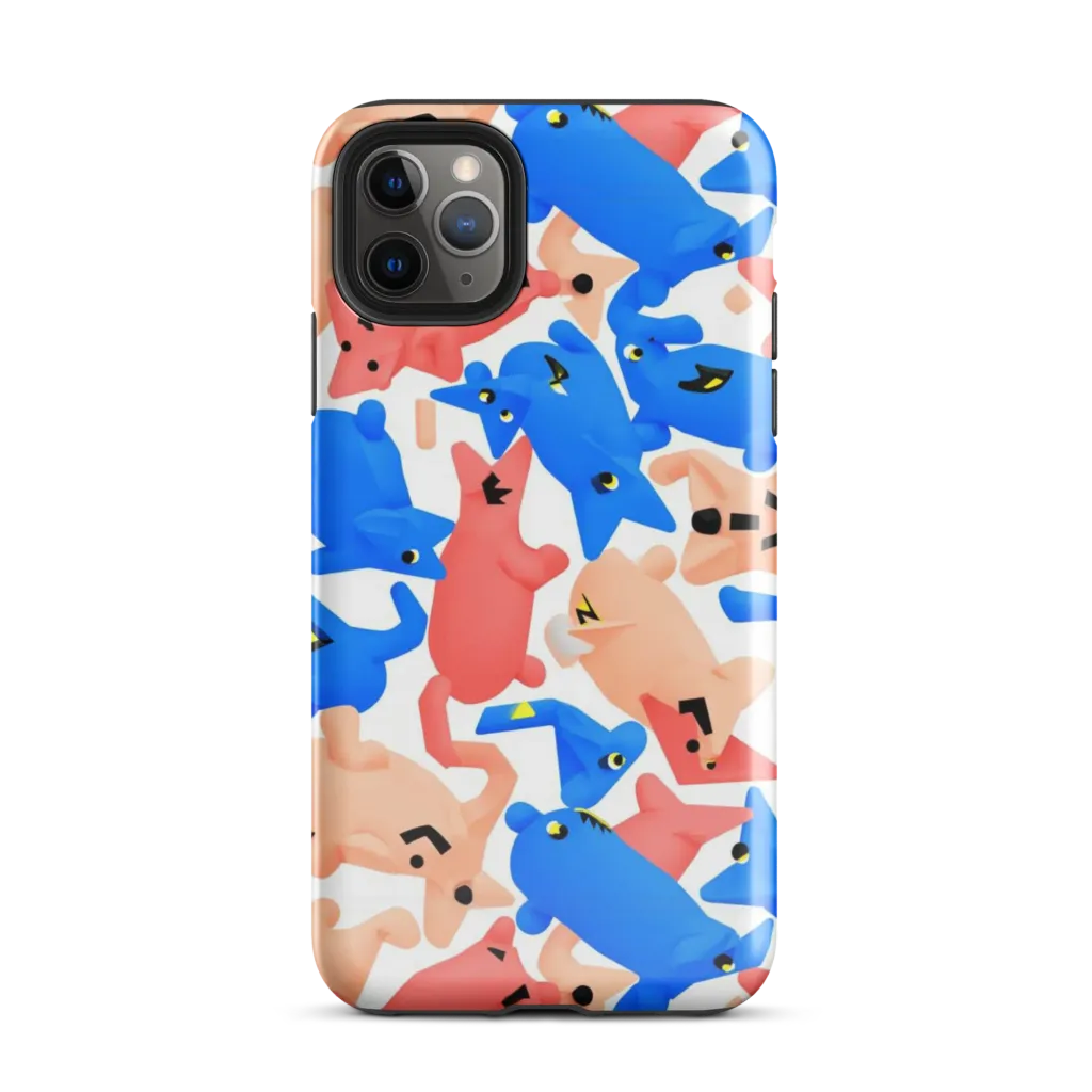 Blue Zoo Parade on Tough Case for iPhone® — Front
