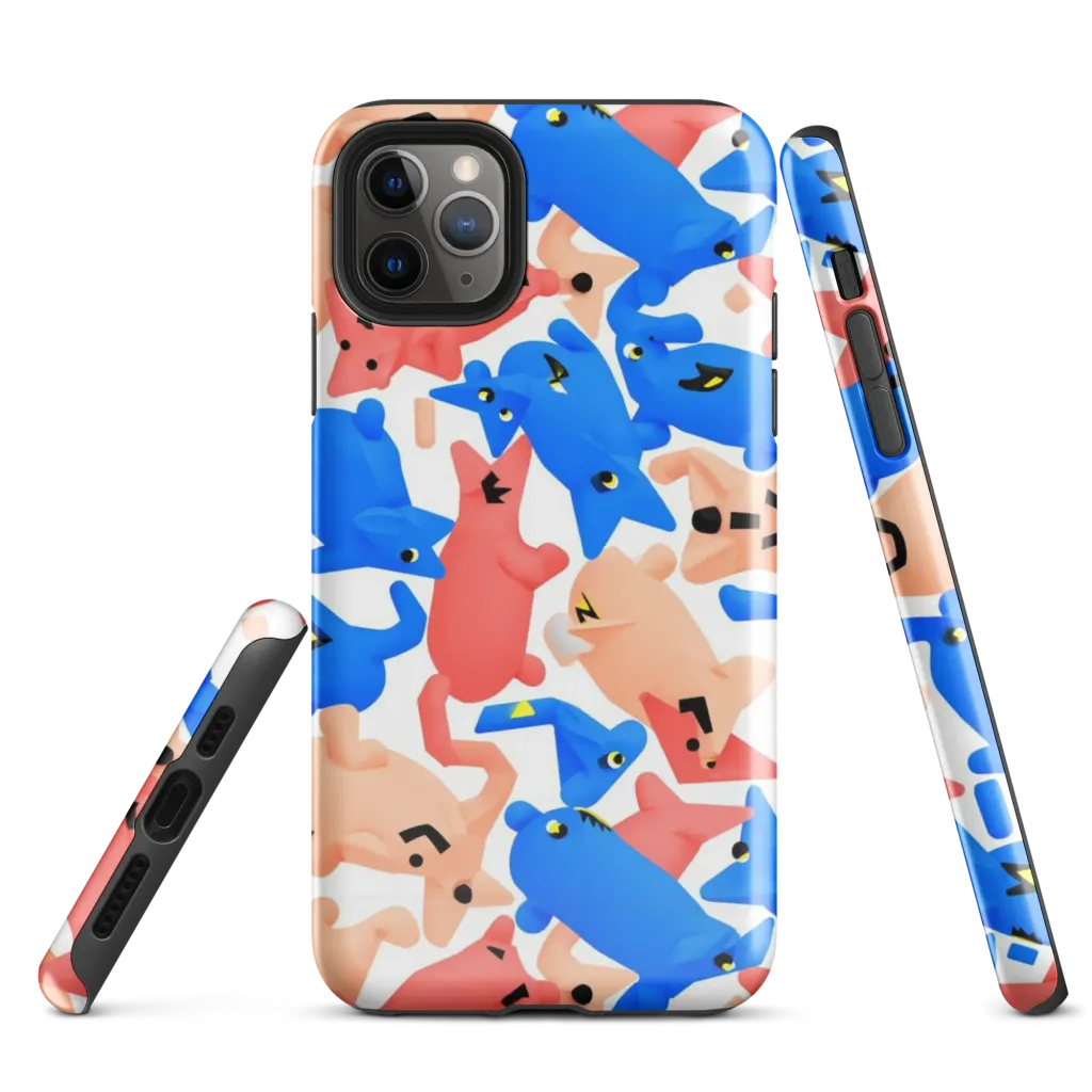 Blue Zoo Parade on Tough Case for iPhone® — Front
