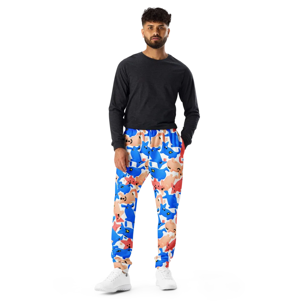 Blue Zoo Parade on Men's Joggers — Front