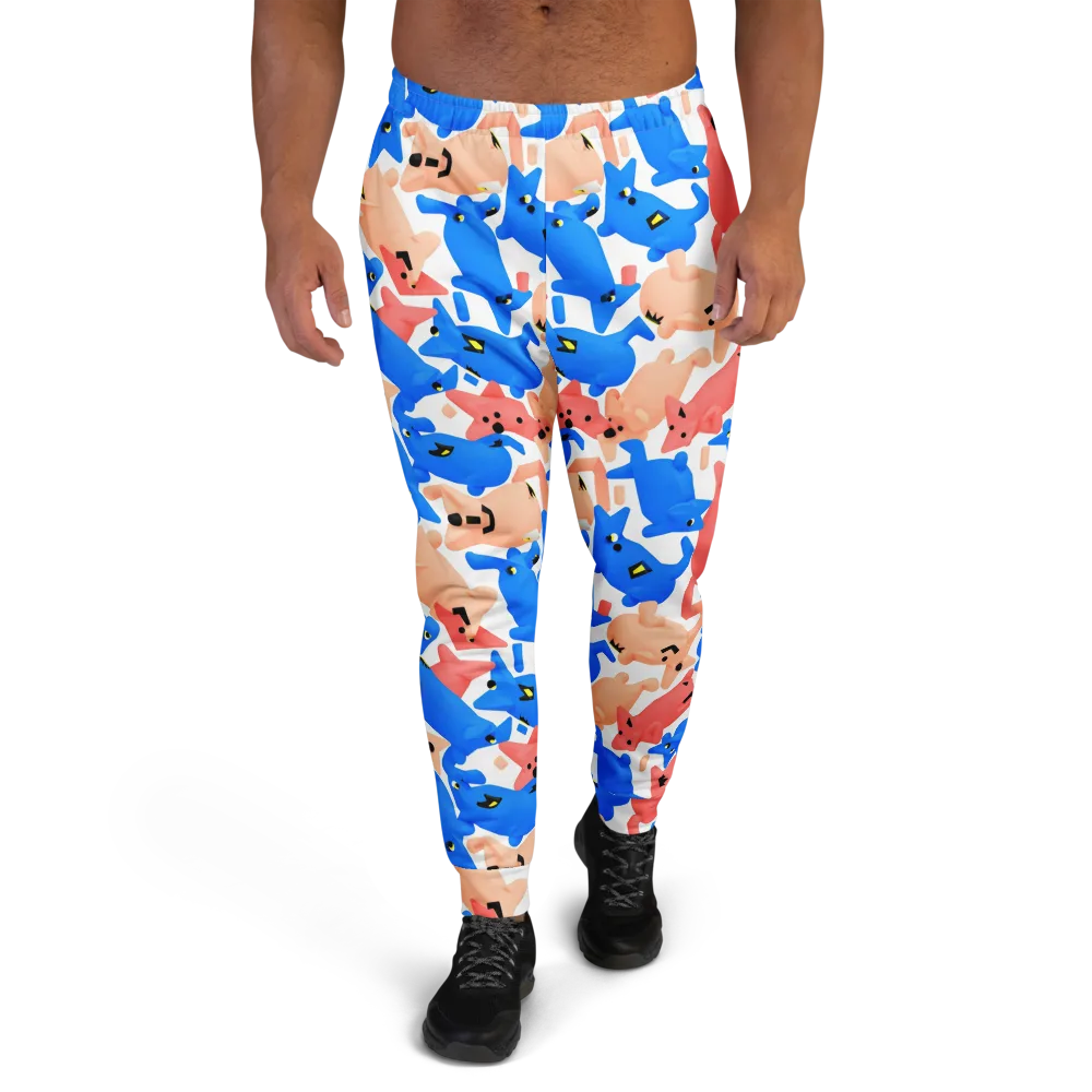Blue Zoo Parade on Men's Joggers — Front