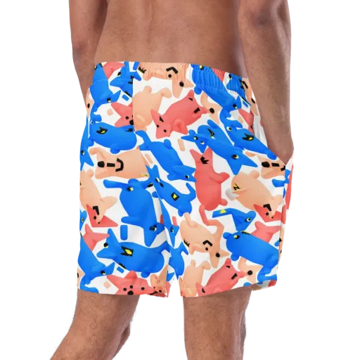 Blue Zoo Parade on a Swim Trunks