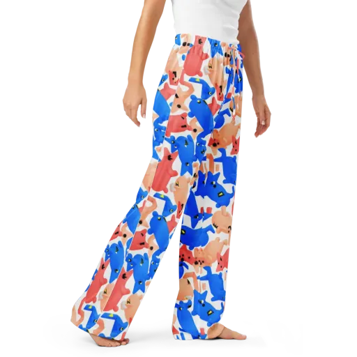 Blue Zoo Parade on a Women's Pajama Pants