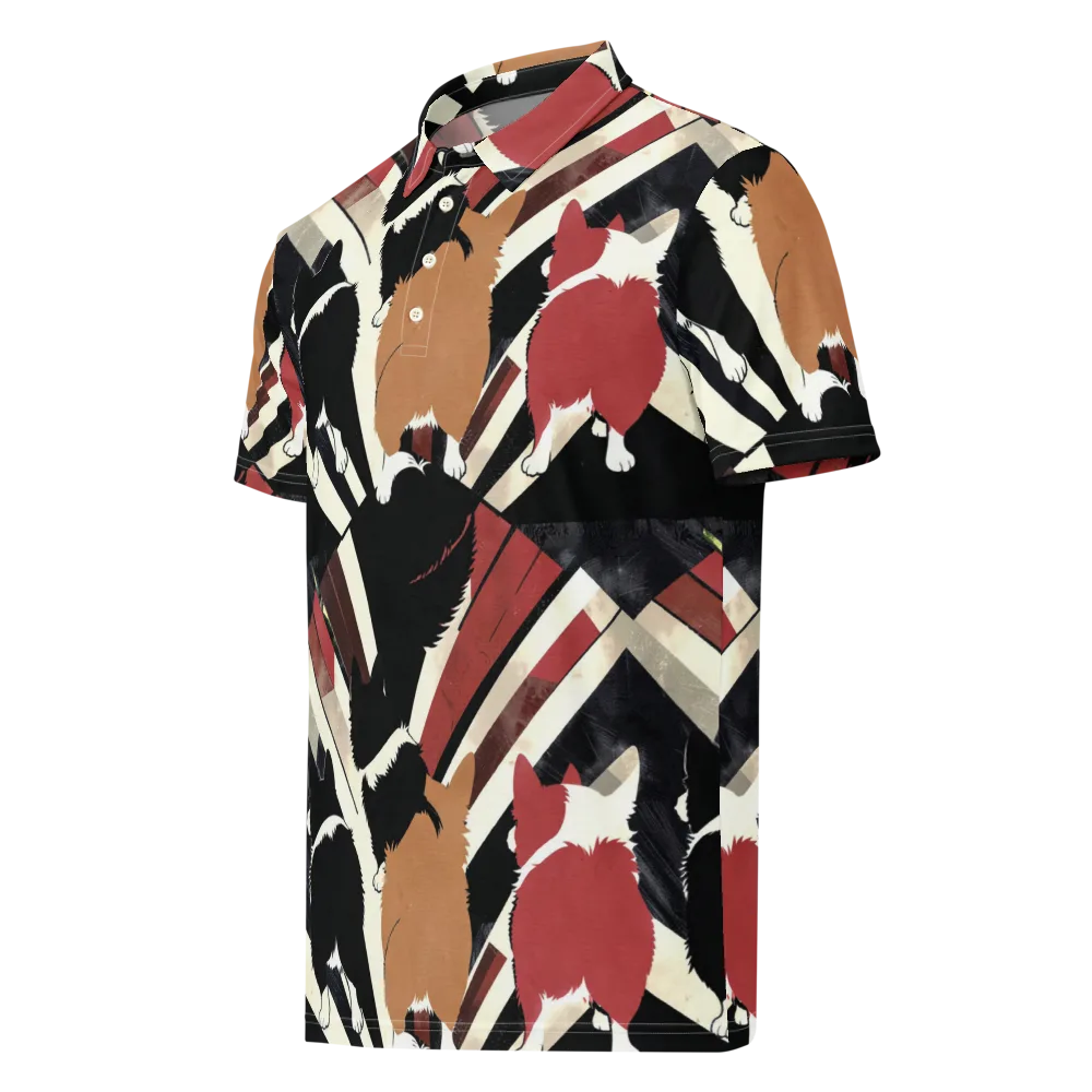 Backstreet Cats on Men's Slim Fit Polo Shirt — Left Front