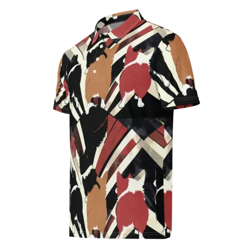 Backstreet Cats on a Men's Slim Fit Polo Shirt