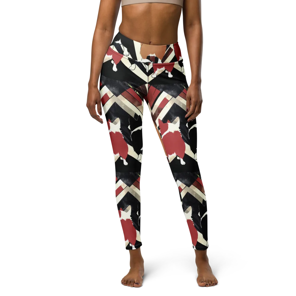 Backstreet Cats on Yoga Leggings — Front