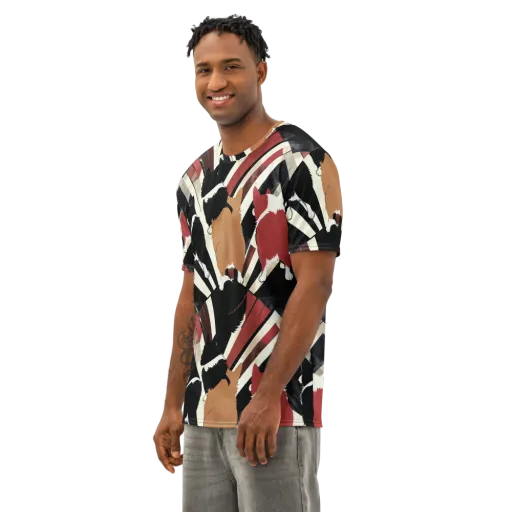 Backstreet Cats on a Men's Cotton Crew Neck T-Shirt