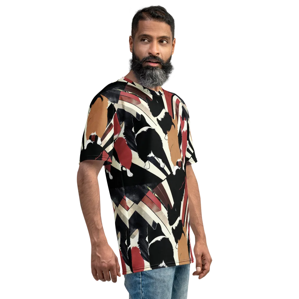 Backstreet Cats on Men's Crew Neck T-Shirt — Right
