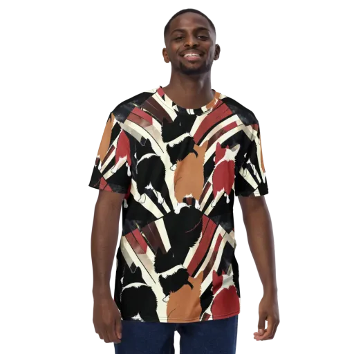 Backstreet Cats on a Men's Crew Neck T-Shirt