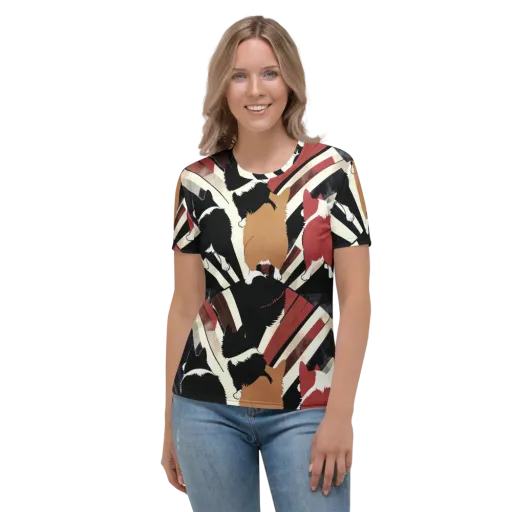 Backstreet Cats on a Women's Crew Neck T-Shirt