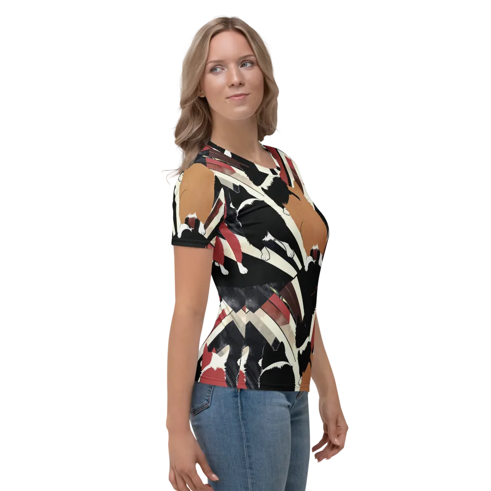 Backstreet Cats on Women's Crew Neck T-Shirt — Right
