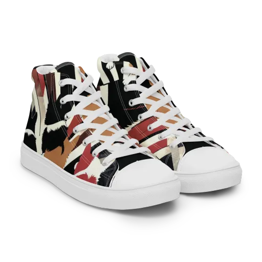 Backstreet Cats on a Women's High Top Canvas Shoes