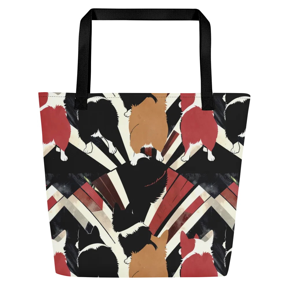 Backstreet Cats on Large Tote Bag W/ Pocket — Front