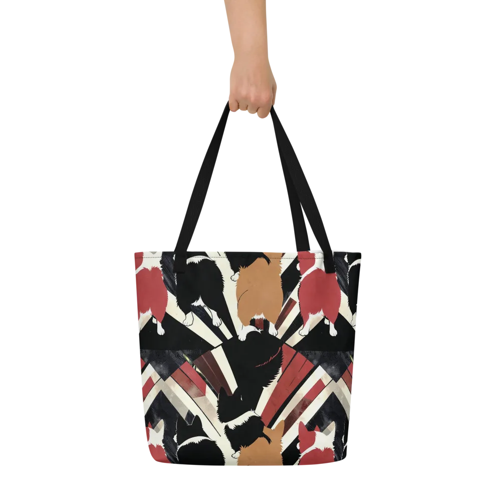 Backstreet Cats on Large Tote Bag W/ Pocket — Front