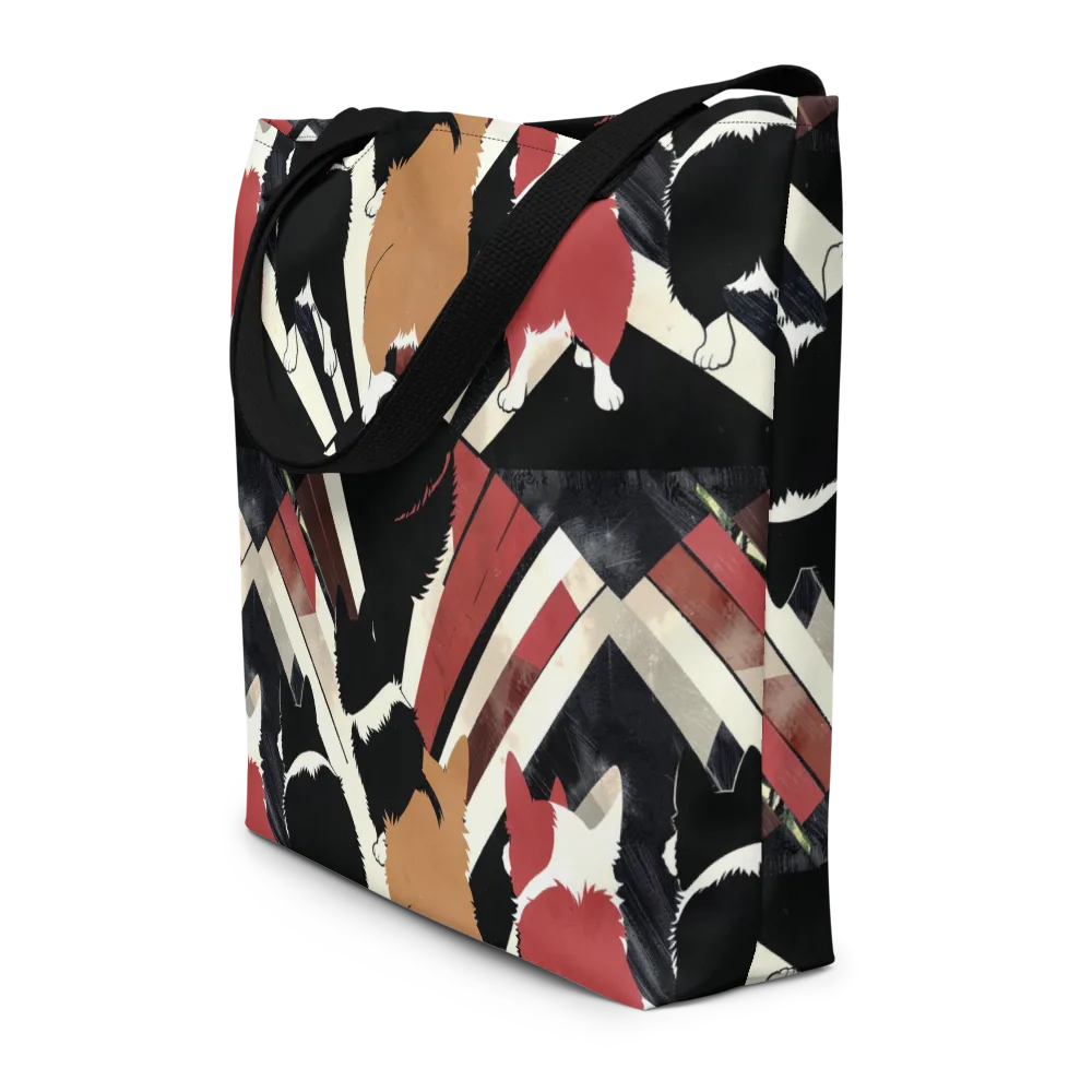Backstreet Cats on Large Tote Bag W/ Pocket — Front
