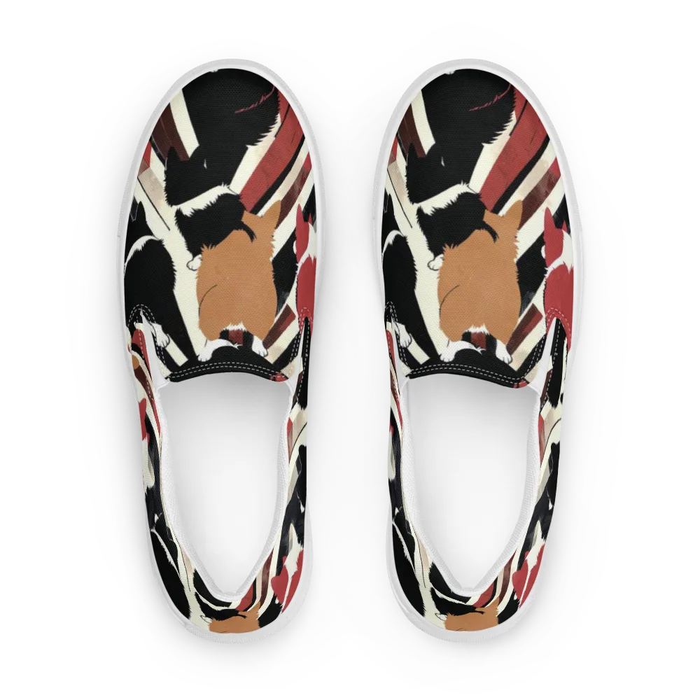 Backstreet Cats on Women's Slip-On Canvas Shoes — Front