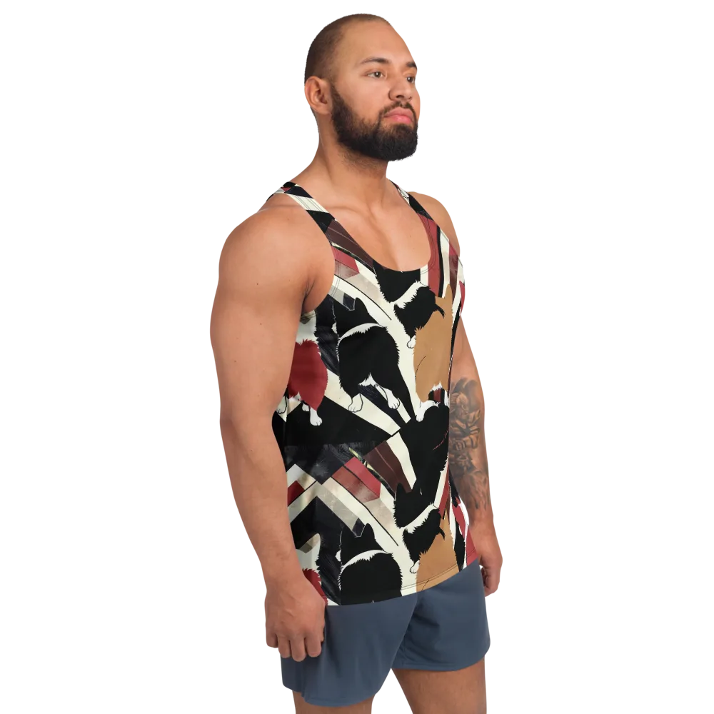 Backstreet Cats on Men's Tank Top — Right Front