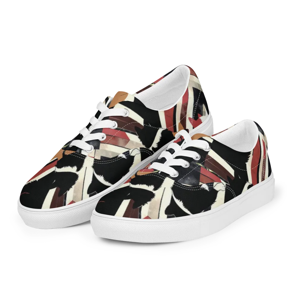 Backstreet Cats on Men's Lace-Up Canvas Shoes — Left Front