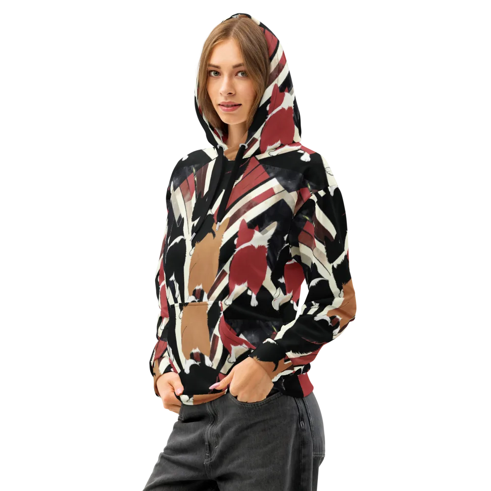 Backstreet Cats on Cotton Hoodie — Left Front