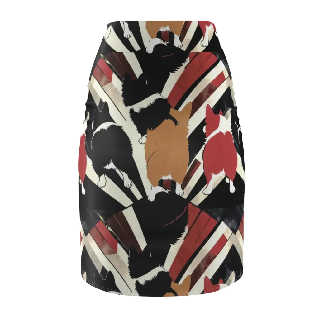 Backstreet Cats on Pencil Skirt — Back