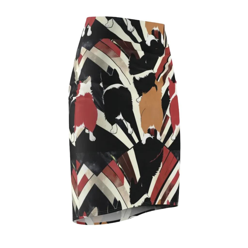 Backstreet Cats on Pencil Skirt — Front Side