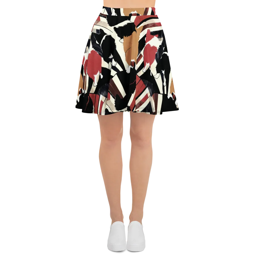 Backstreet Cats on Skater Skirt — Front