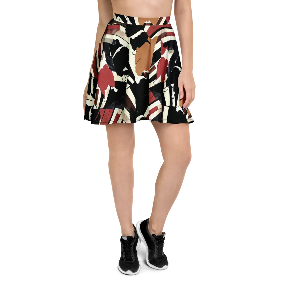 Backstreet Cats on Skater Skirt — Front