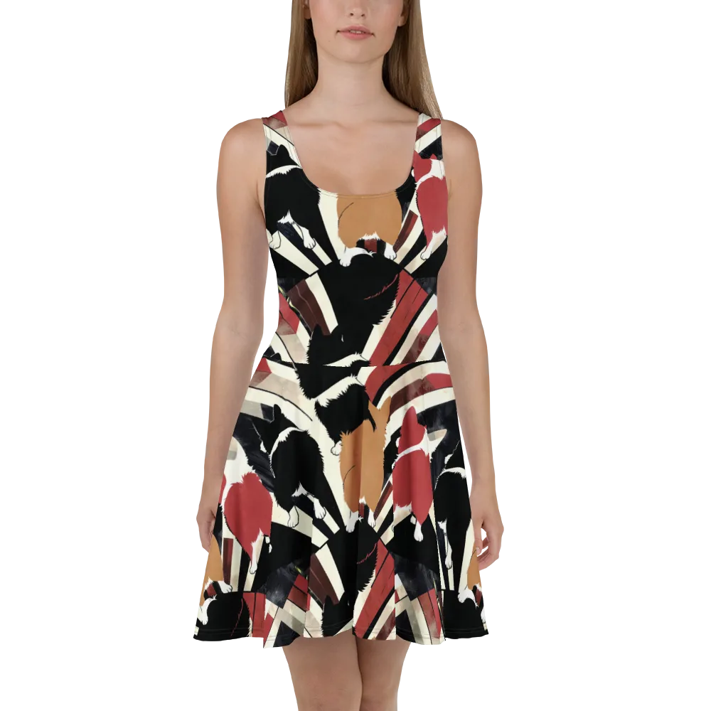 Backstreet Cats on Skater Dress — Front