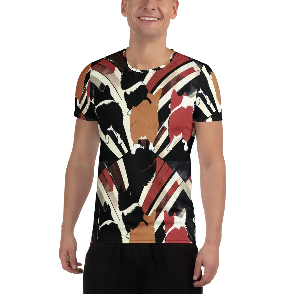 Backstreet Cats on Men's Athletic T-Shirt — Front