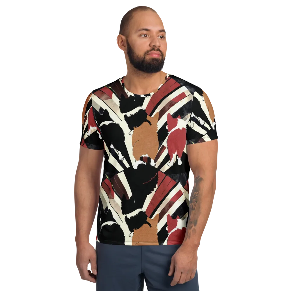Backstreet Cats on Men's Athletic T-Shirt — Front