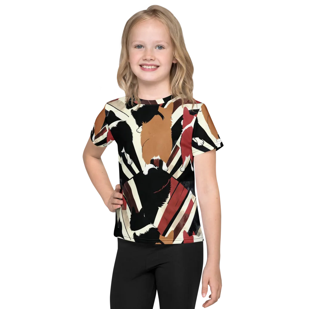 Backstreet Cats on Kids Crew Neck T-Shirt — Front