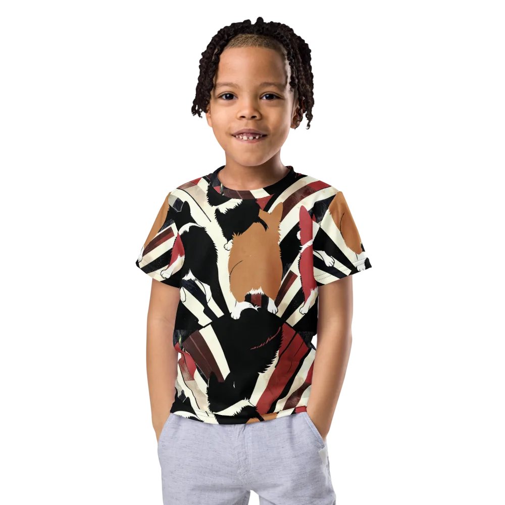 Backstreet Cats on Kids Crew Neck T-Shirt — Front