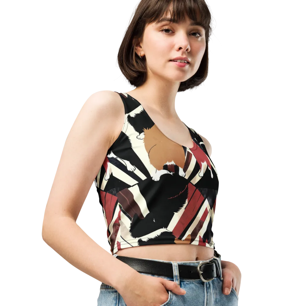 Backstreet Cats on Crop Top — Right Front