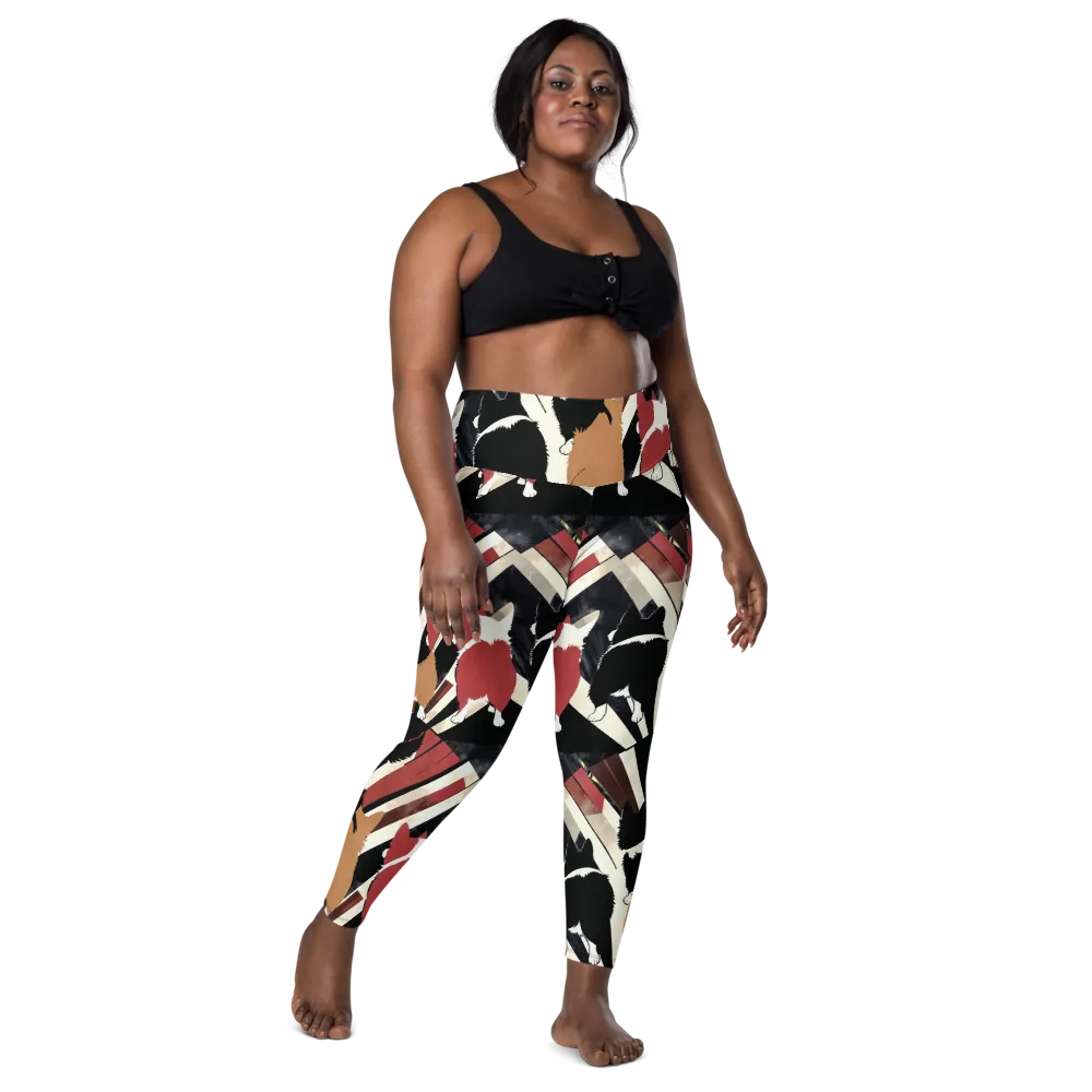 Backstreet Cats on Leggings with Pockets — Front