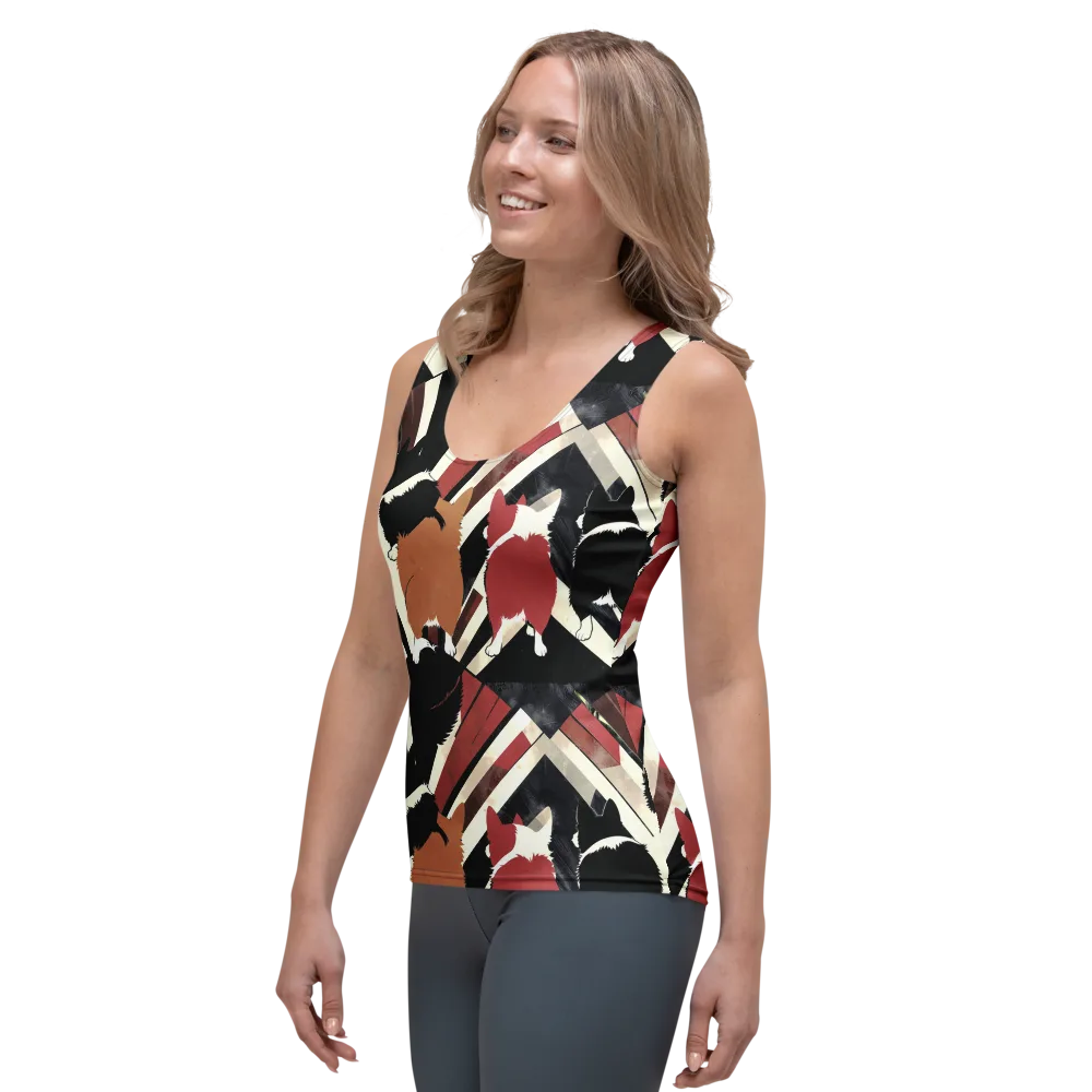 Backstreet Cats on Women's Tank Top — Left Front