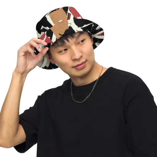 Backstreet Cats on a Reversible Bucket Hat