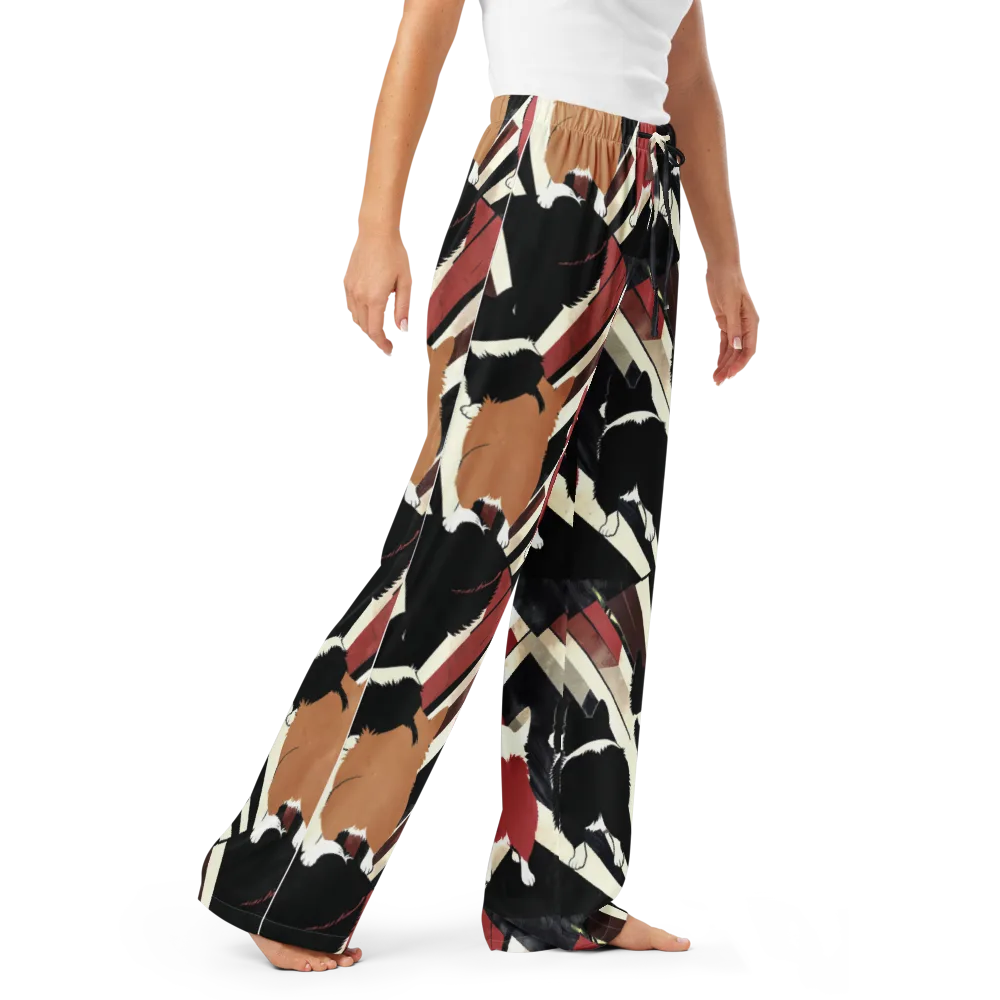 Backstreet Cats on Women's Pajama Pants — Right Front
