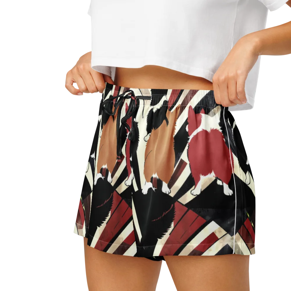 Backstreet Cats on Women's Pajama Shorts — Left