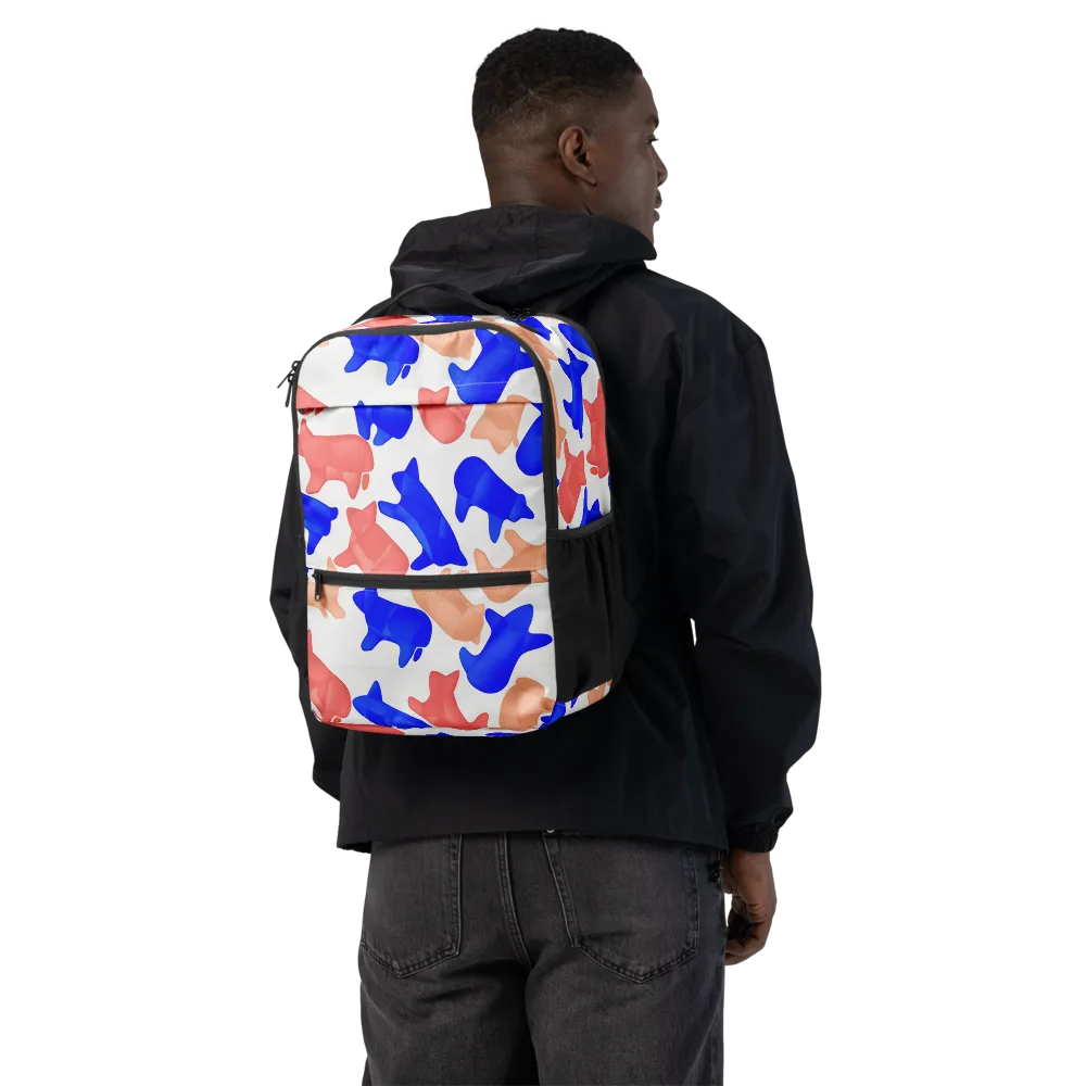 Pop Art Menagerie on Utility Backpack — Back