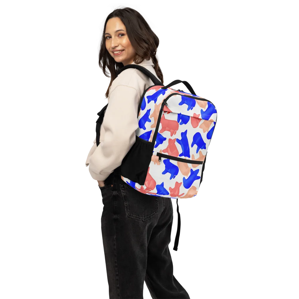 Pop Art Menagerie on Utility Backpack — Back
