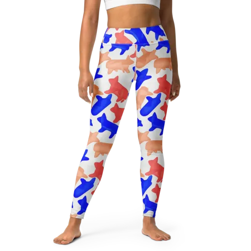 Pop Art Menagerie on a Yoga Leggings