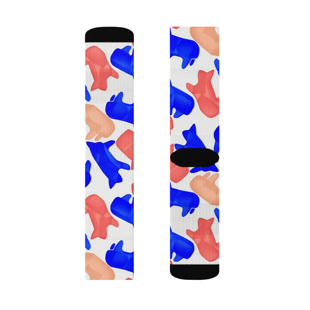 Pop Art Menagerie on Socks — Right Sock