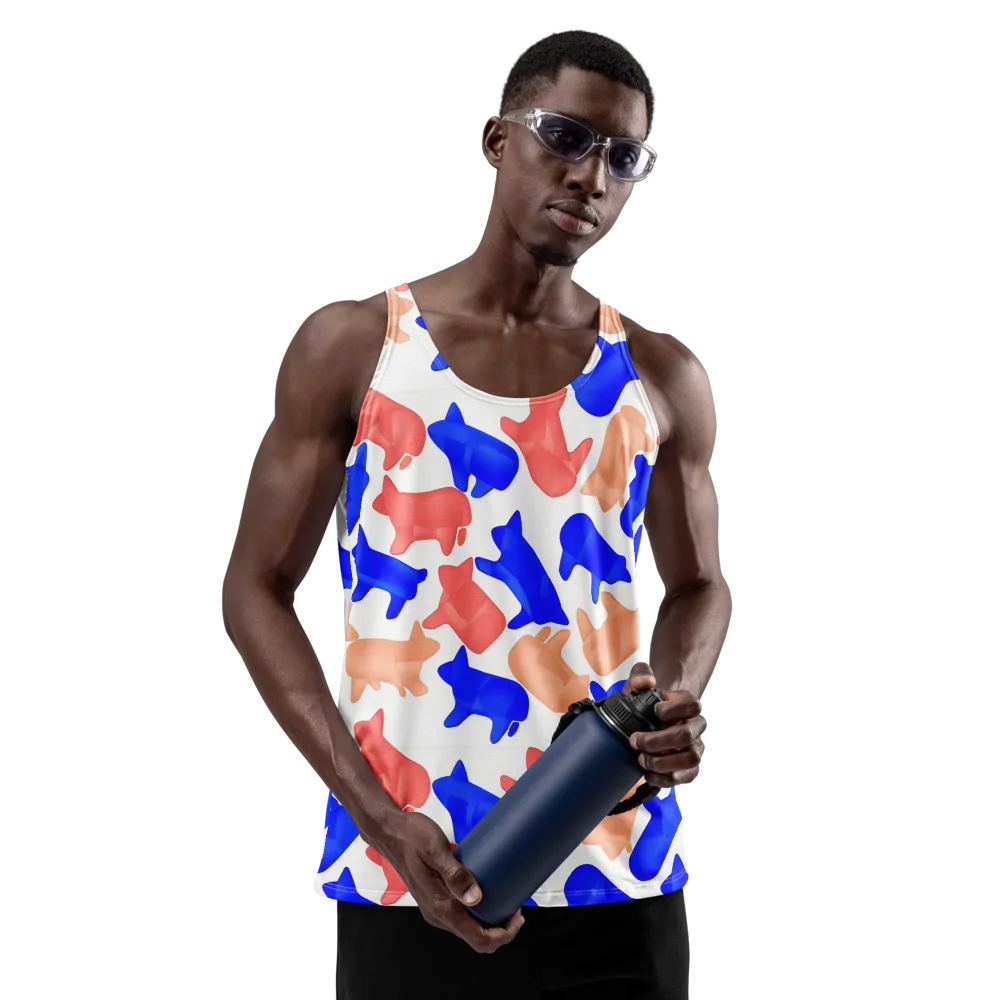 Pop Art Menagerie on Men's Tank Top — Front