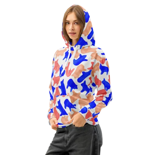 Pop Art Menagerie on a Cotton Hoodie