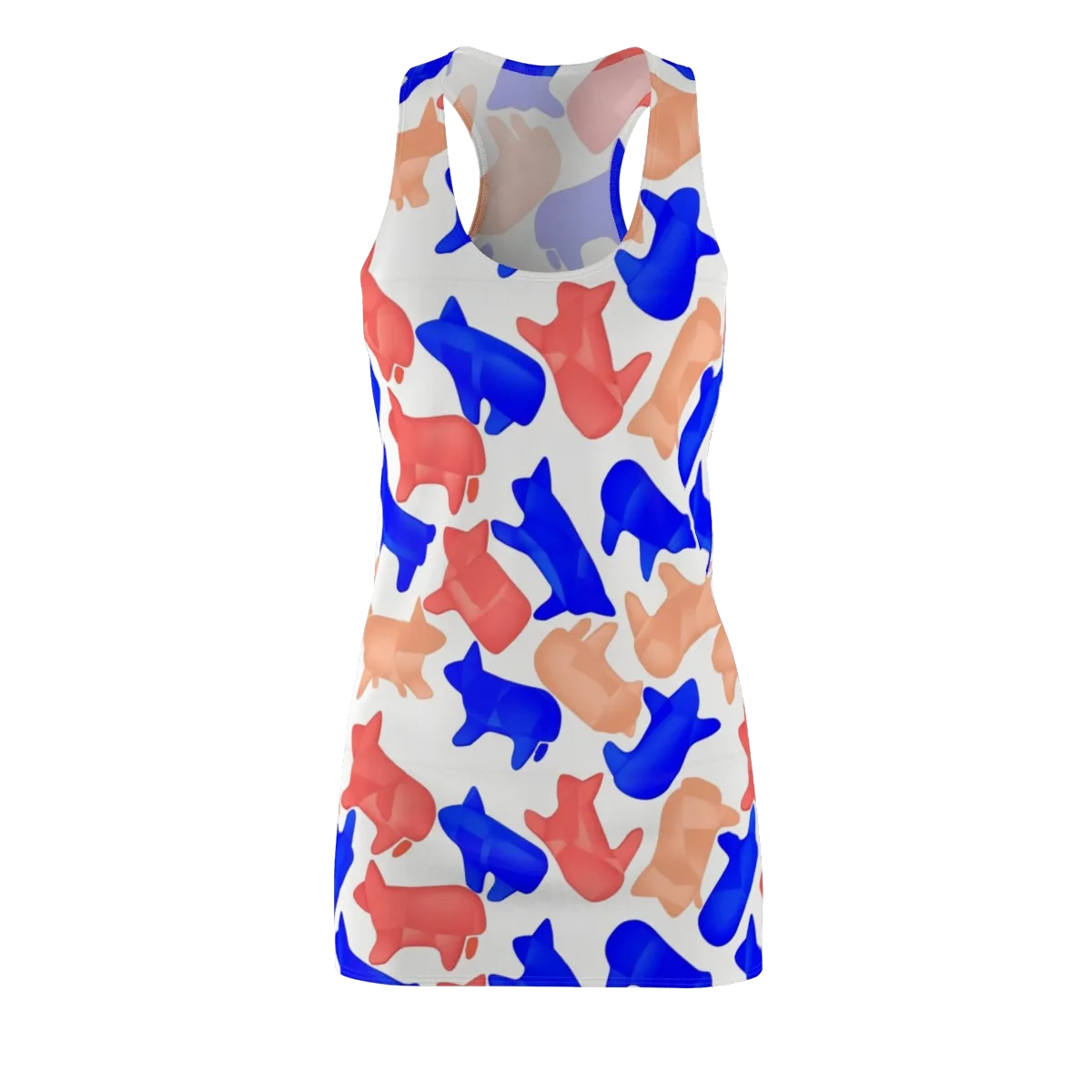 Pop Art Menagerie on Racerback Dress — Front