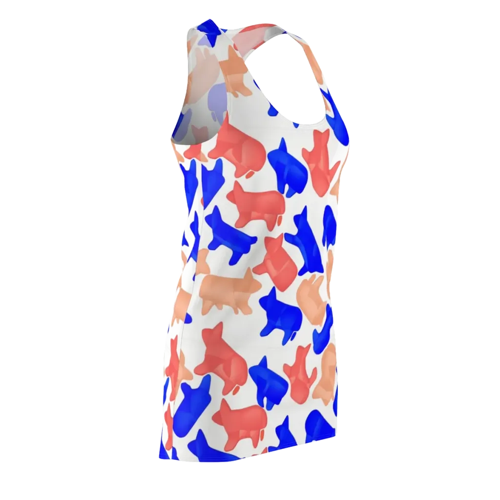 Pop Art Menagerie on Racerback Dress — Front Side