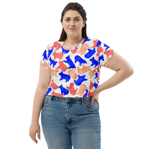Pop Art Menagerie on a Crop Tee
