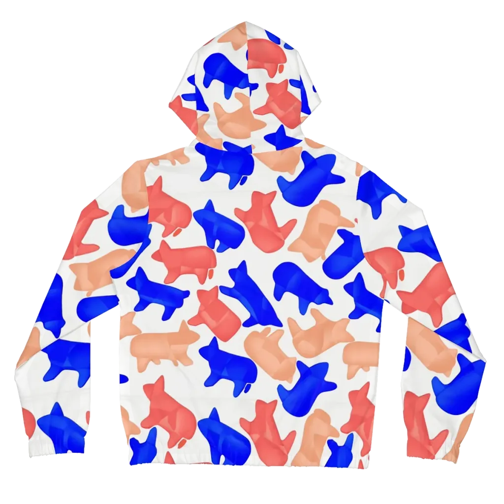 Pop Art Menagerie on Women's Full-Zip Hoodie — Back